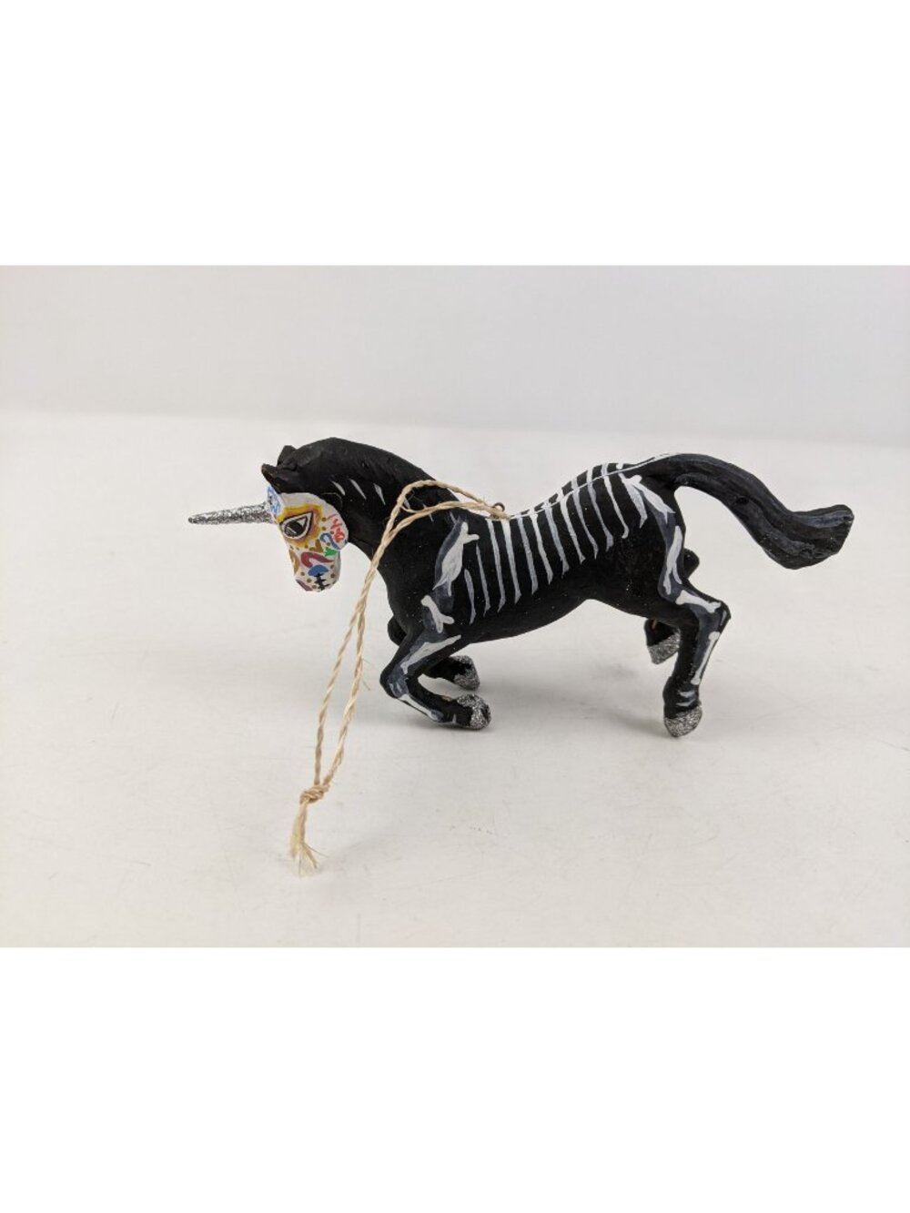 Dia De Los Muertos Unicorn Ornament Handmade 8" x 3.5"